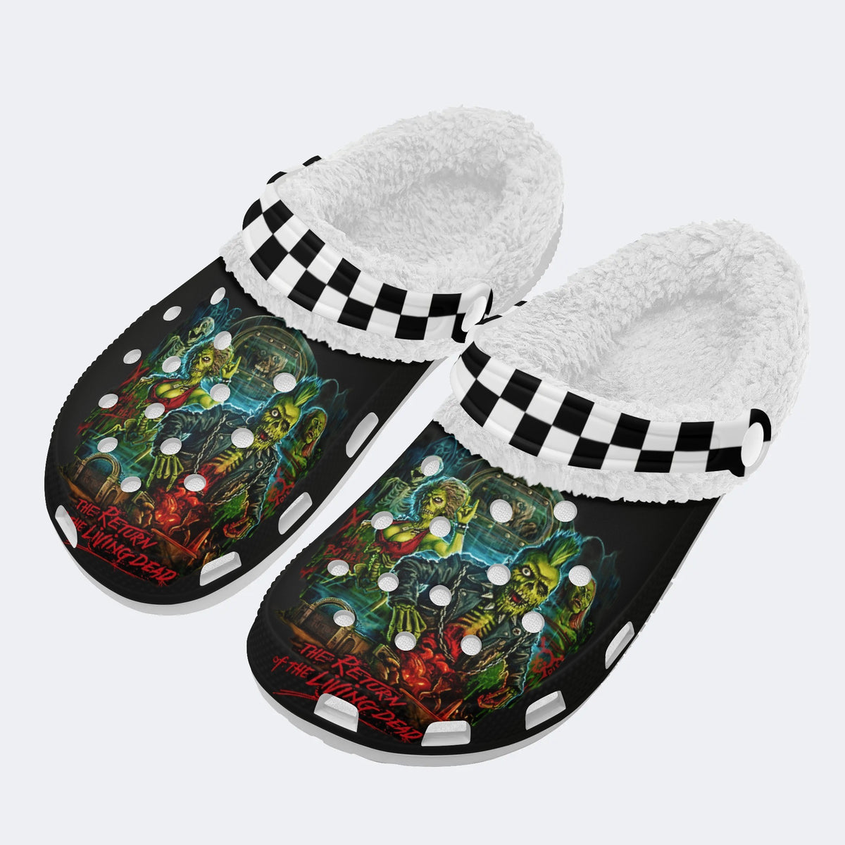 Horror Movie Graphic - Fur Lined Slippers