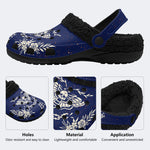 Death Moth Vintage Print - Fur Lined Slippers/Sandals