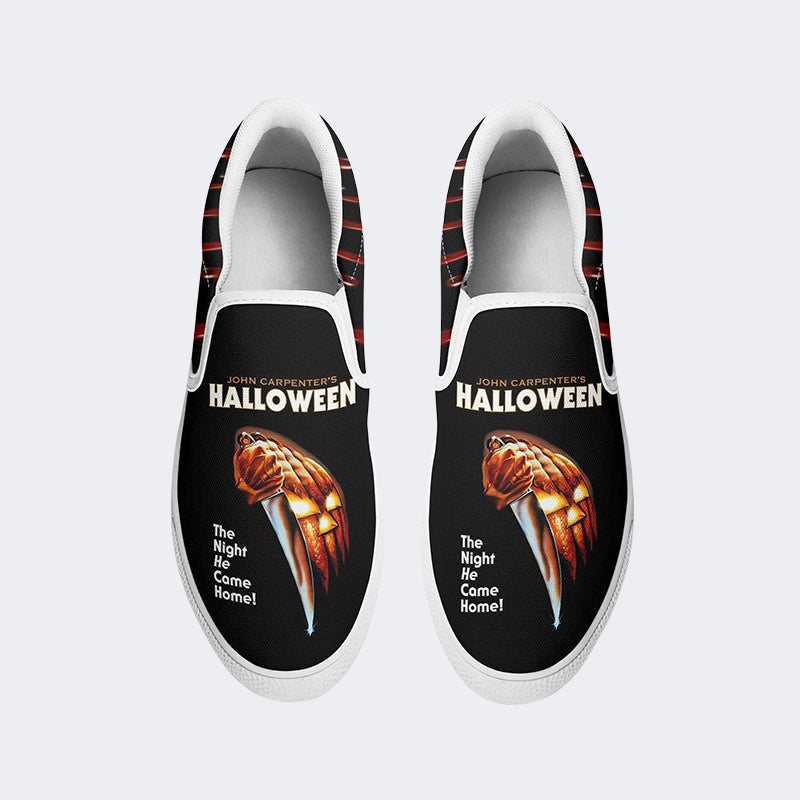 Unisex Horror Print - Slip On Shoes