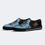 Vintage Torch And Dragon Print - Slip On Shoes