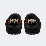 Fiery Aged Skull - Fur Lined Slippers/Sandals