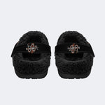 Gothic Flame Bone Skull - Fur Lined Slippers/Sandals
