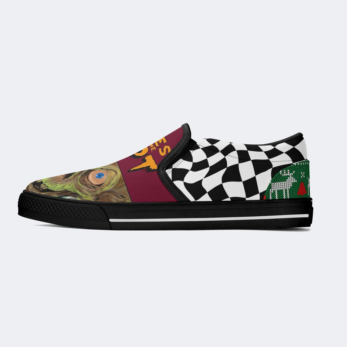 Unisex Tales Crypt Zombie Art Print - Slip On Shoes