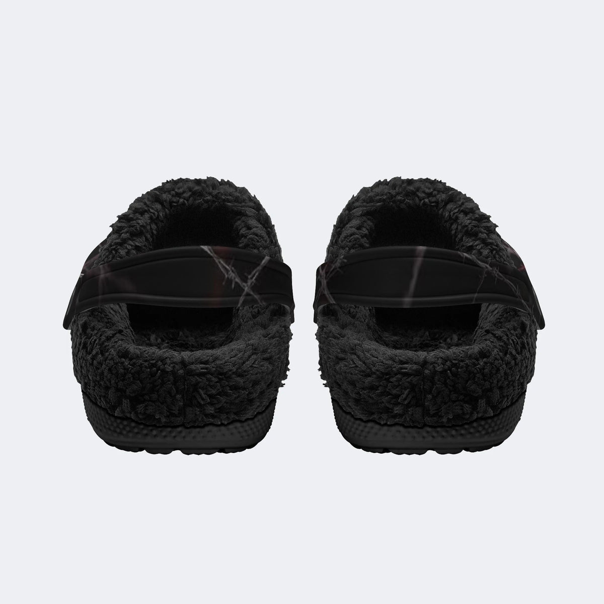 Barbed Wire - Fur Lined Slippers/Sandals
