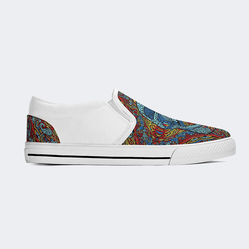 Unisex Skull Graffiti Art Print - Slip On Shoes