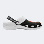 Horror Movie Vintage Graphic Print - Fur Lined Slippers