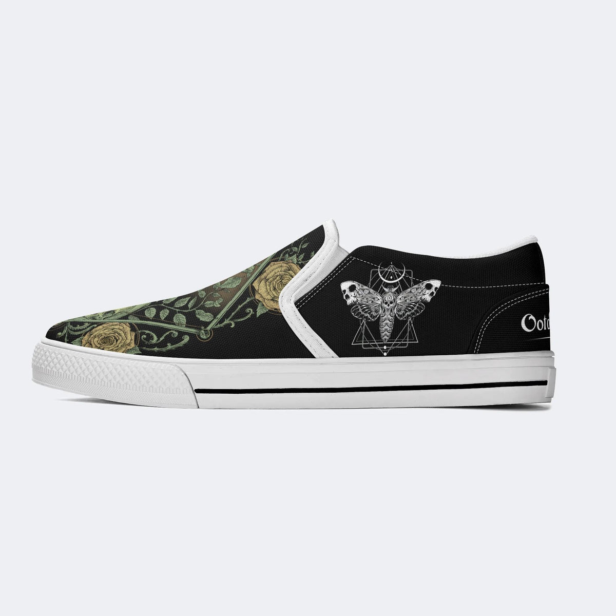 Death Moth&amp;Skeleton - Chaussures à enfiler 