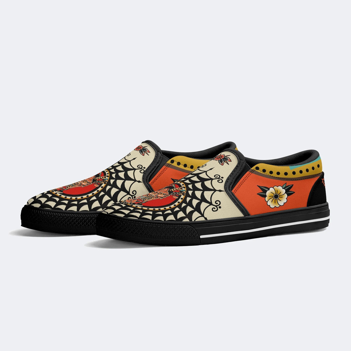 Devil Head With Sword - Slip On Shoes