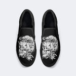 Unisex Fire Fox&Death Skull Print - Slip On Shoes