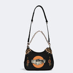 Trust No One Snake Print - Leather Crossbody Bag