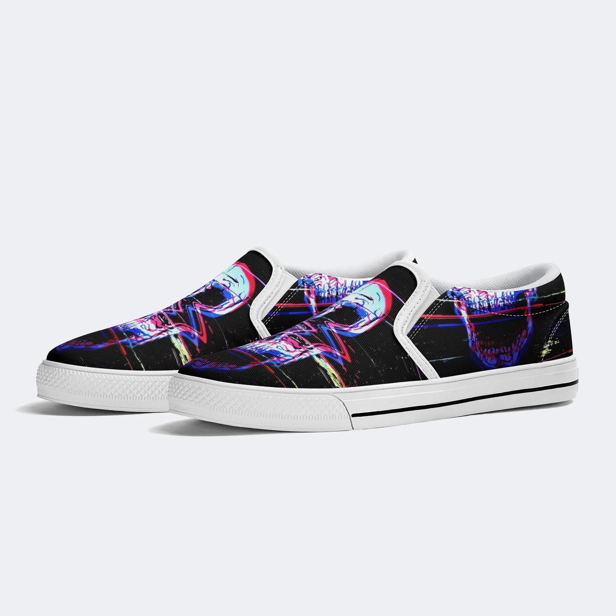 Distorted And Separated Skull - Slip On Shoes