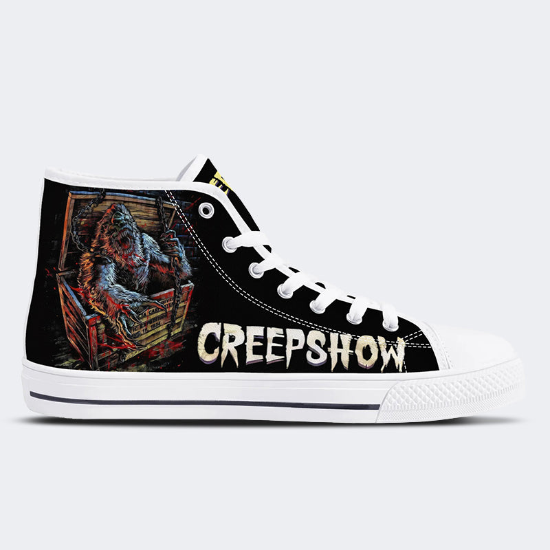Horror Movie Vintage Graphic Print - High Top Canvas
