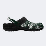 Moth Skull Chain Flower - Fur Lined Slippers/Sandals
