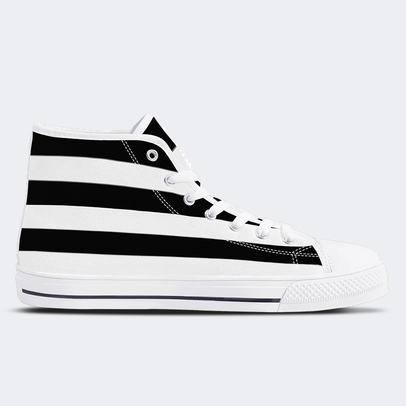 Heterosexual Pride Flag High Top Canvas Shoes