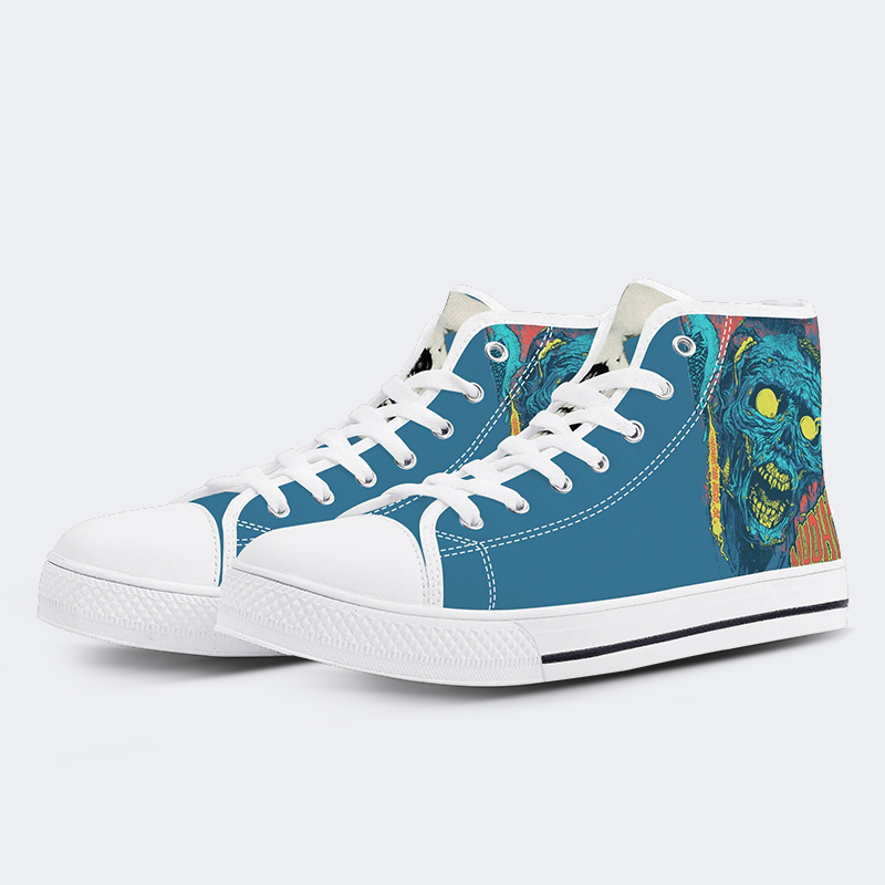 Horror Movie Vintage Graphic Print - High Top Canvas
