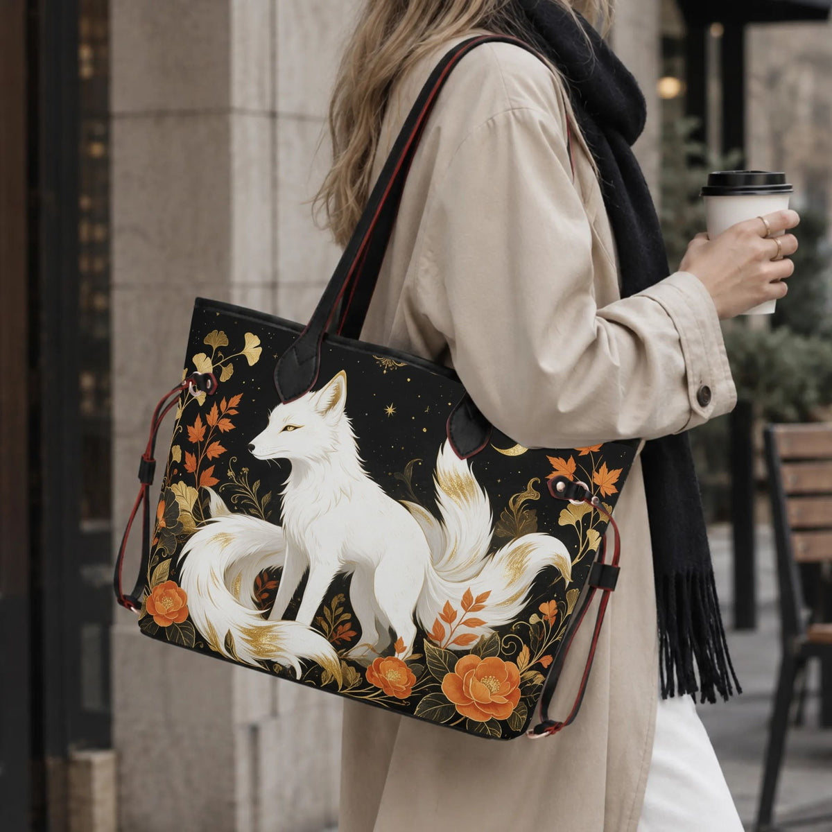 Autumn Fox Art - Large capacity handbag