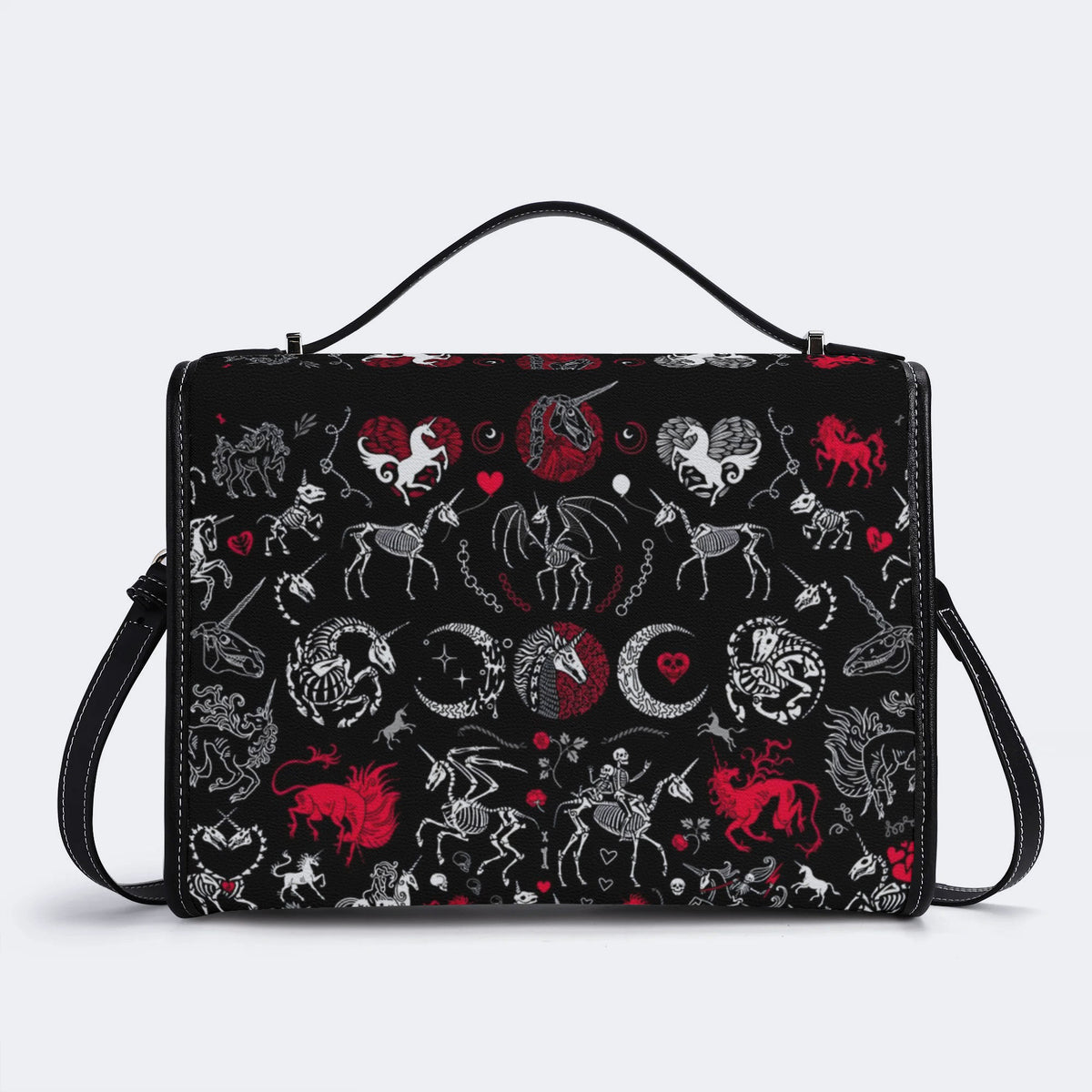 Fantastic Beasts Print - Leather Satchel Bag