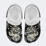 Classic Trust No One Snake Print - Fur Lined Slippers/Sandals