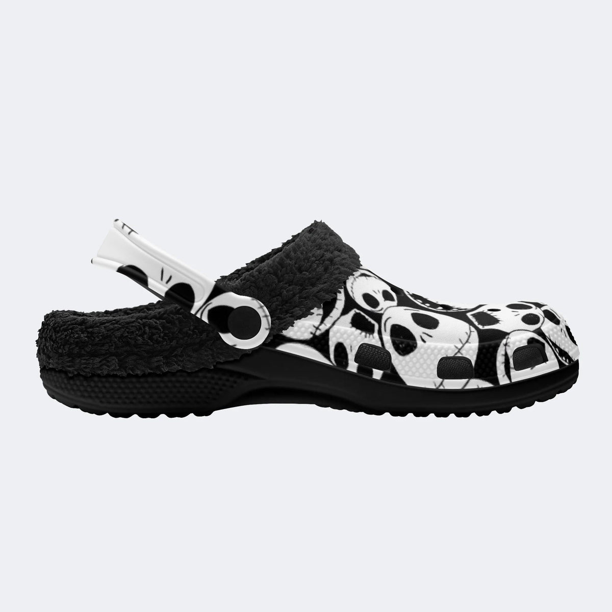 Jack Skellington Faces - Fur Lined Slippers/Sandals