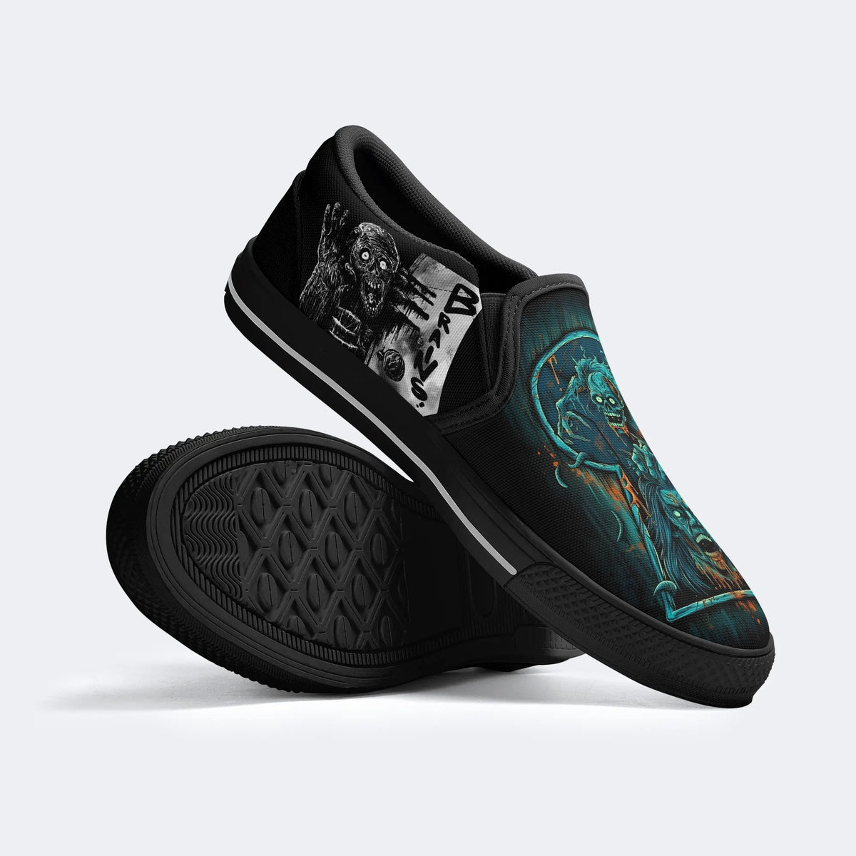 Zombie Art Printed - Slip On Shoes