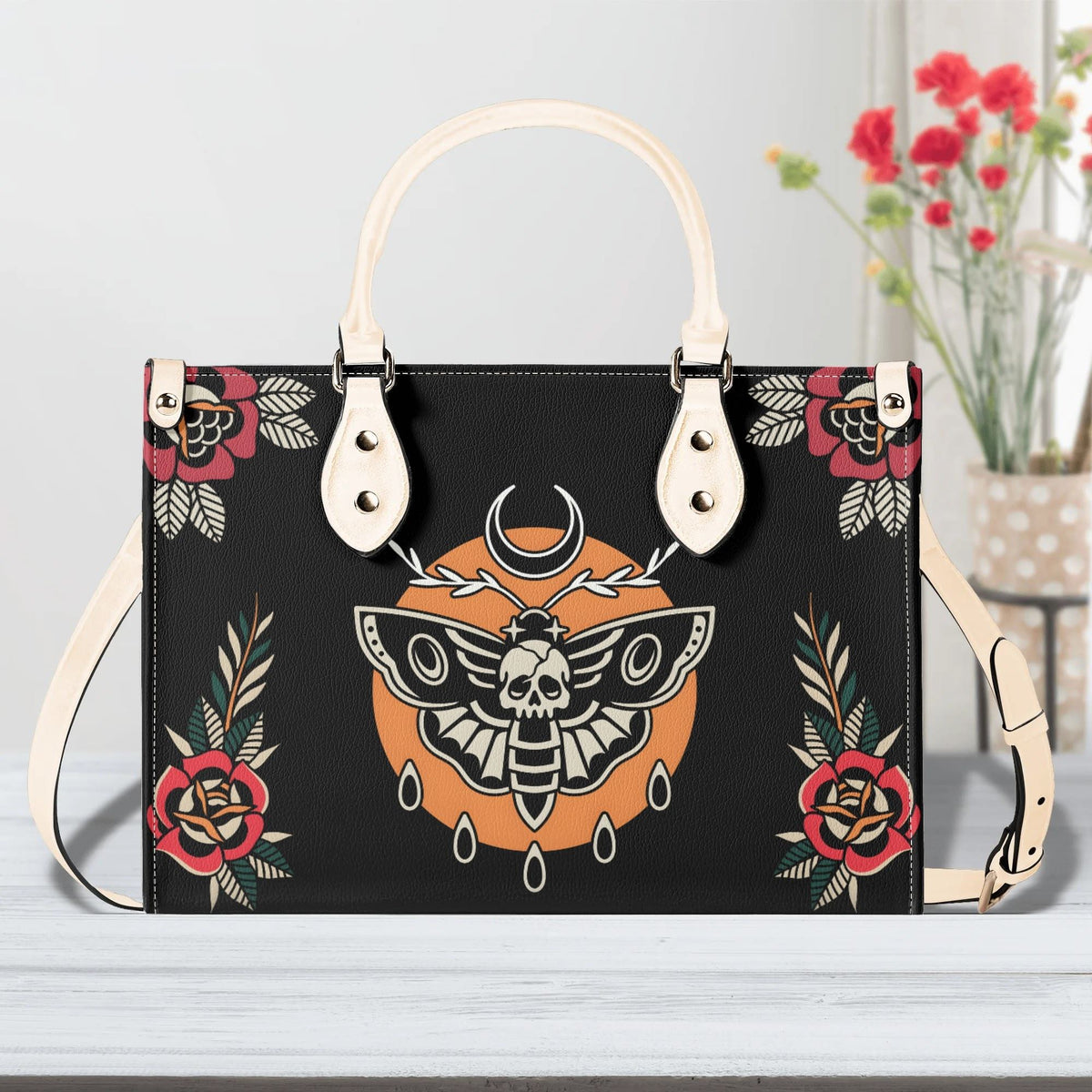 Death Moth Vintage Print - Handbag