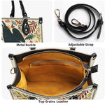Three-Legged Golden Crow - Leather Handbag