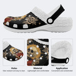 Skull Art Print - Fur Lined Slippers/Sandals