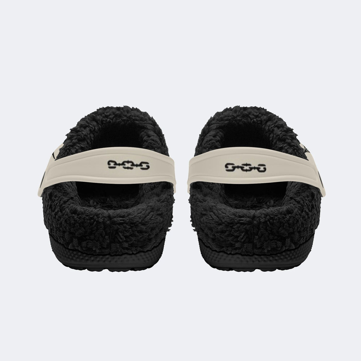 Gothic Skeleton Hand Rose Floral - Fur Lined Slippers/Sandals