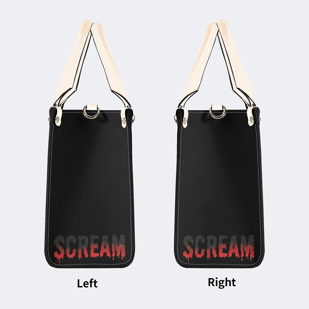 Horror Ghostface Print - Leather Handbag