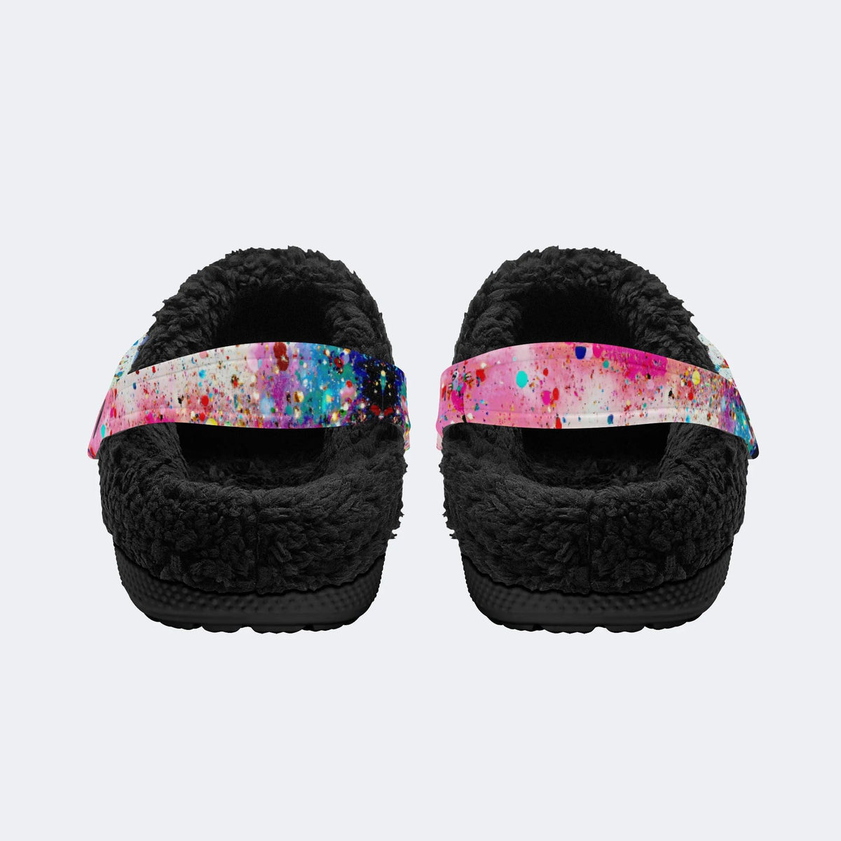 Colorful Whale And Starfish - Fur Lined Slippers/Sandals