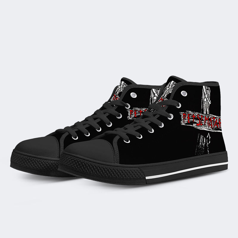 Unisex Vintage 80s Pet Sematary- High Top Canvas