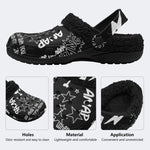 Rock Star Graffiti - Fur Lined Slippers/Sandals