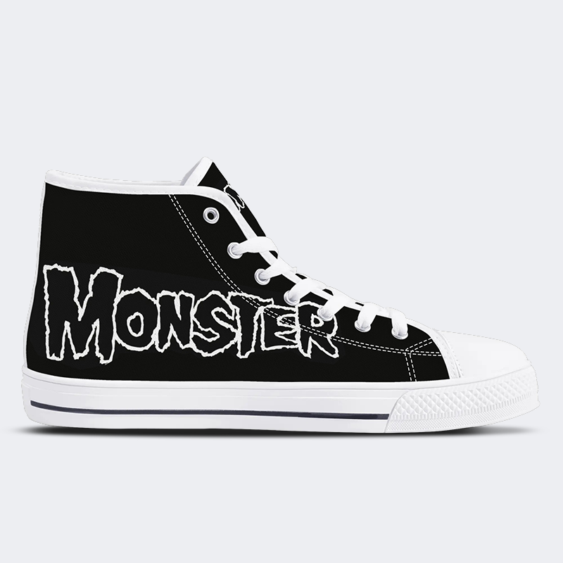 Unisex Monster Skull - High Top Canvas