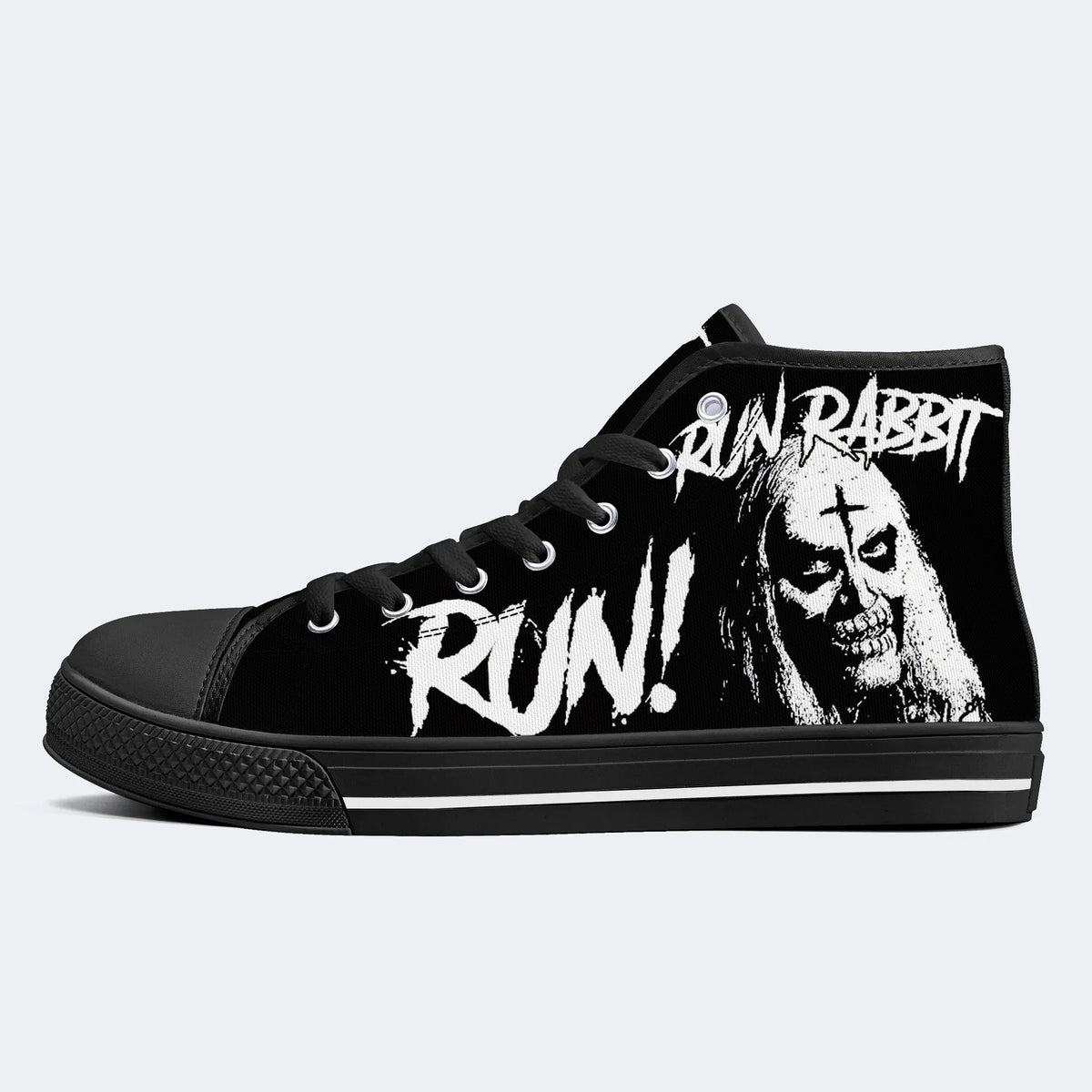 Horror Rabbit Run Print - High Top Canvas