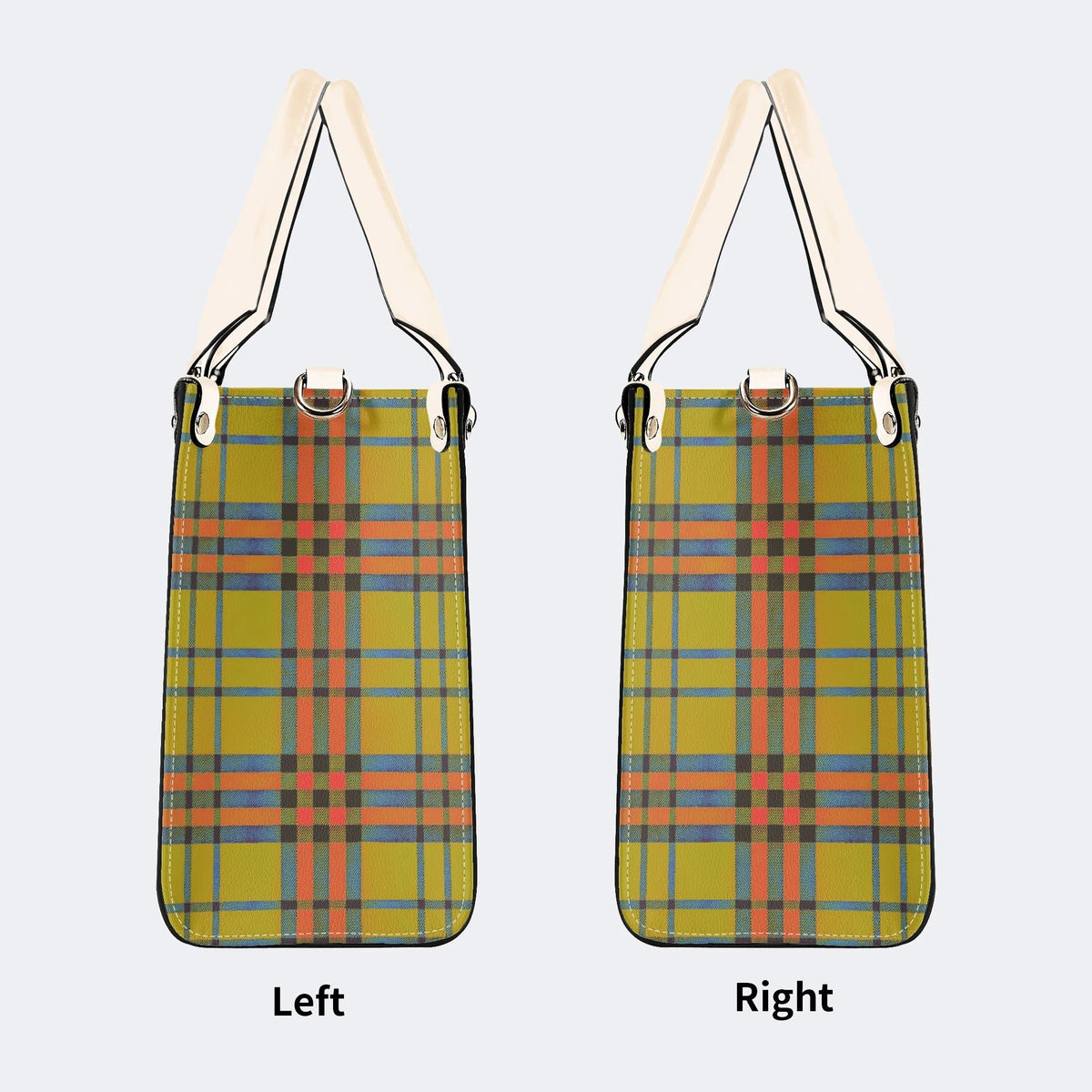 Retro Check Tiger - Leather Handbag