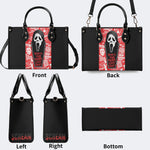 Horror Ghostface Print - Leather Handbag