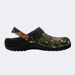Retro Moth Flower - Fur Lined Slippers/Sandals