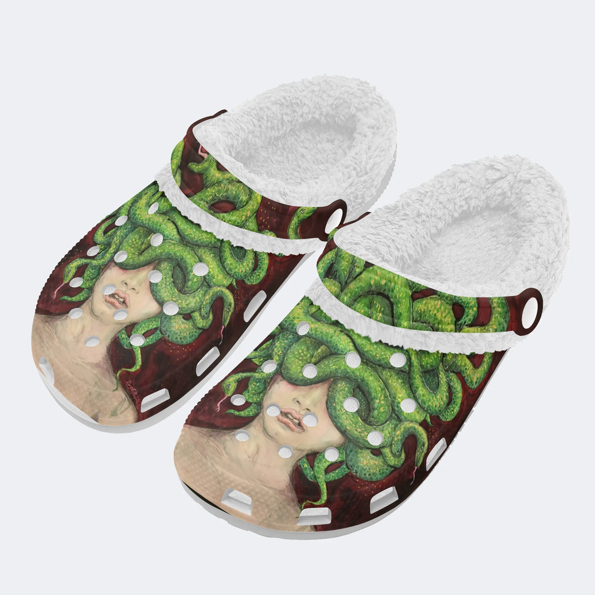 Medusa Print - Fur Lined Slippers