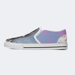 Unisex Demon Skeleton Graffiti Print - Slip On Shoes