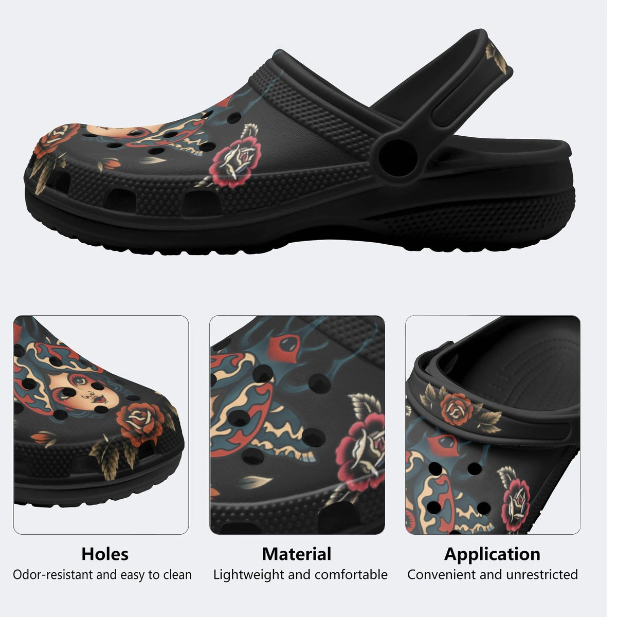 Human Face Rhinoceros Beetle Print - Slippers/Sandals