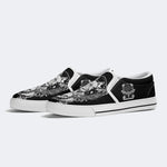 Unisex Moon&Leaf&Cat&Skull Print - Slip On Shoes