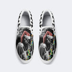 Christmas Skull Print - Slip On Shoes