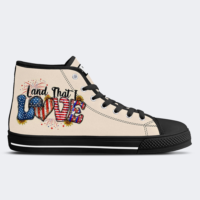 Flag Day High Top Canvas Shoes