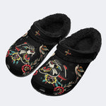 Roaring Leopard Art Print - Fur Lined Slippers/Sandals