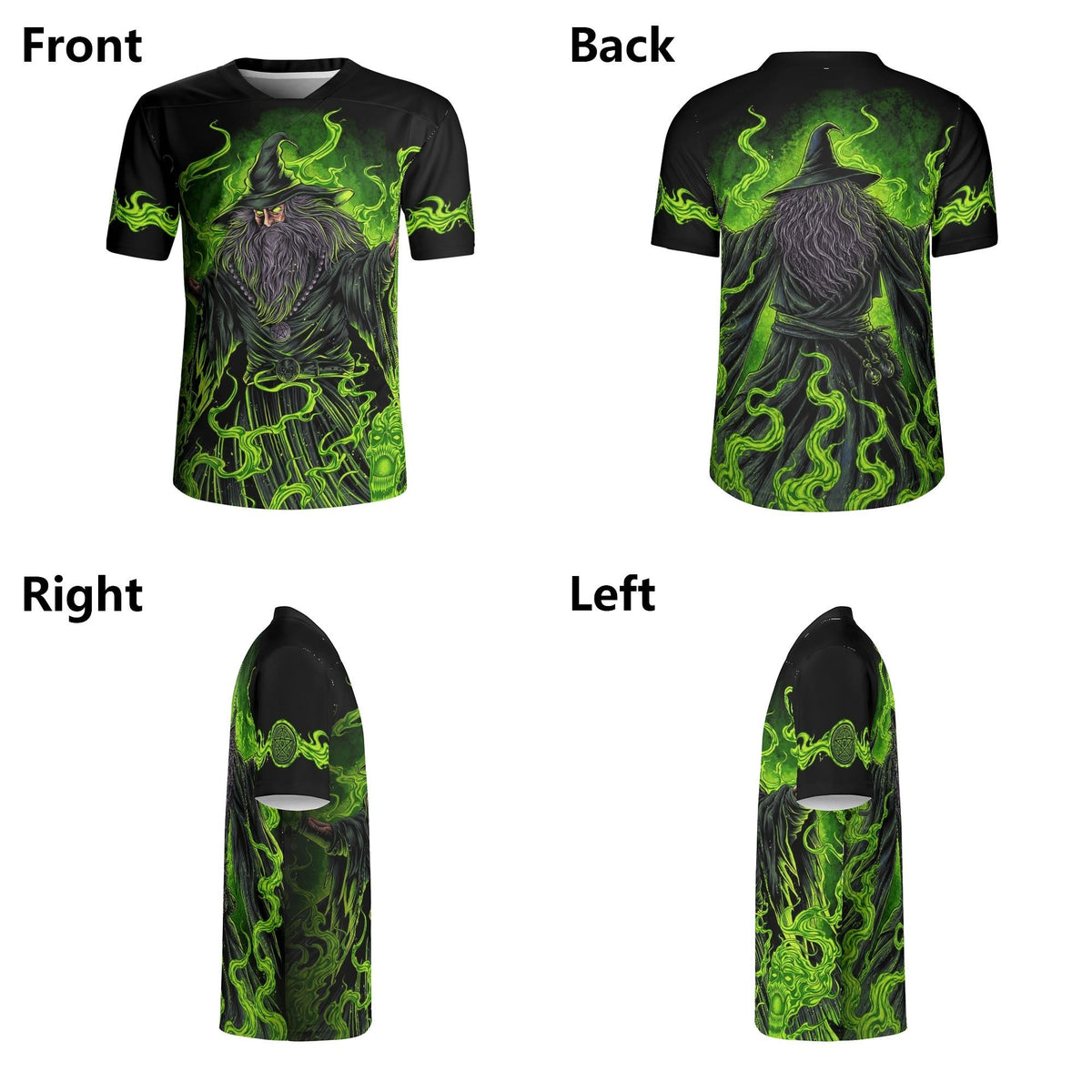 Dark Magic Green Wizard - Men's All Over Printing Rugby Jersey