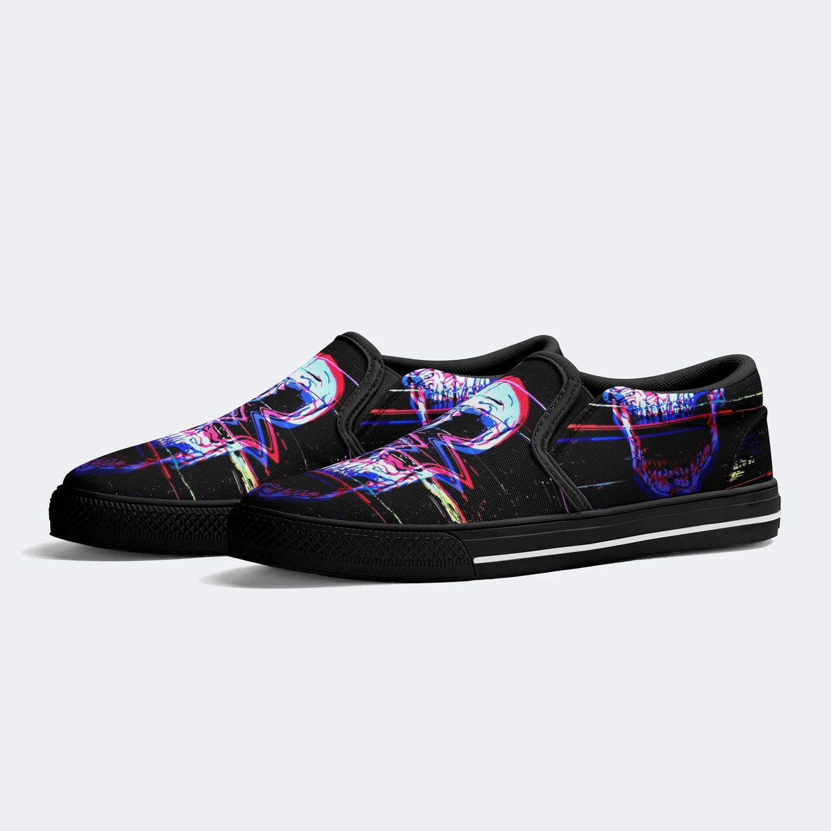 Distorted And Separated Skull - Slip On Shoes