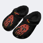 All Seeing Eye Flame Hand - Fur Lined Slippers/Sandals