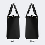 Shake Hands Print - Leather Handbag