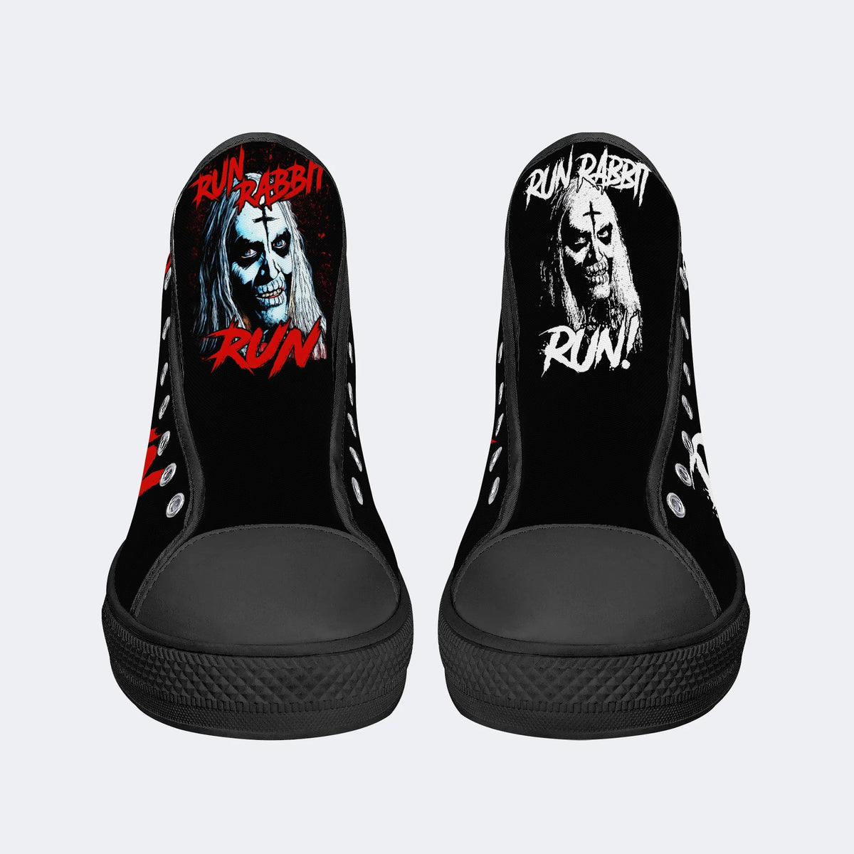 Horror Rabbit Run Print - High Top Canvas