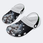 Horror Print - Fur Lined Slippers/Sandals